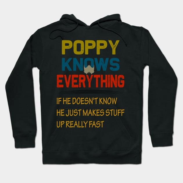 poppy knows everything..fathers day gift Hoodie by DODG99